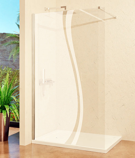 FRIDA Bamboo walk-in zuhanyfal
