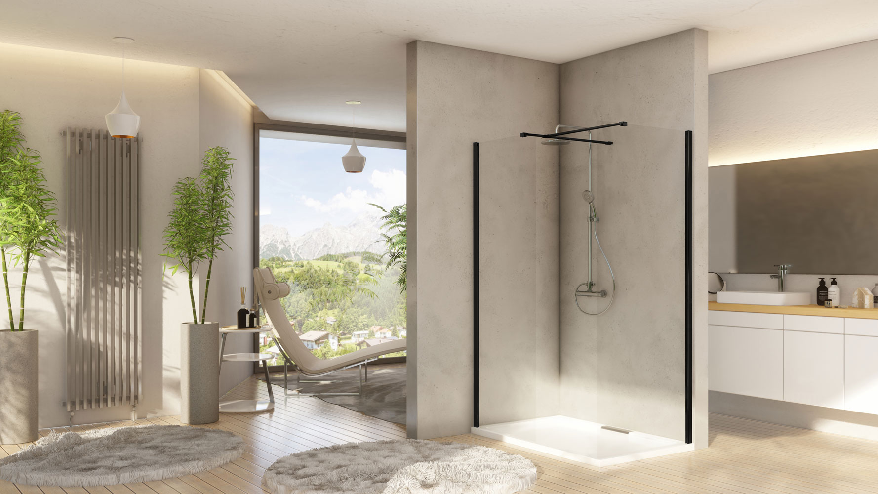 dalia-black-walk-in-zuhanyfal