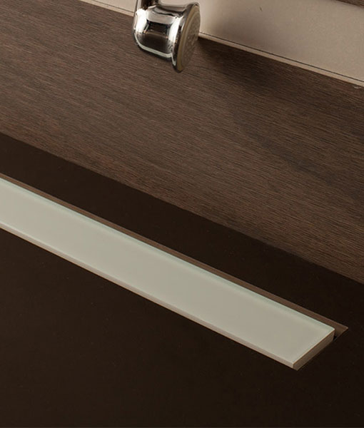 CONFLUO Frameless line Fehér-üveg zuhanyfolyóka