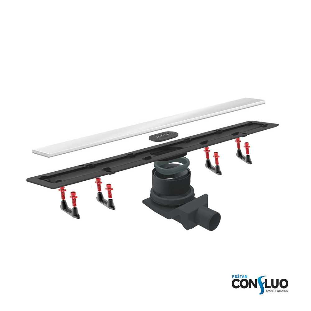 Confluo Frameless white glass elements