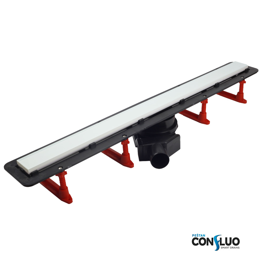 Confluo Frameless white glass product