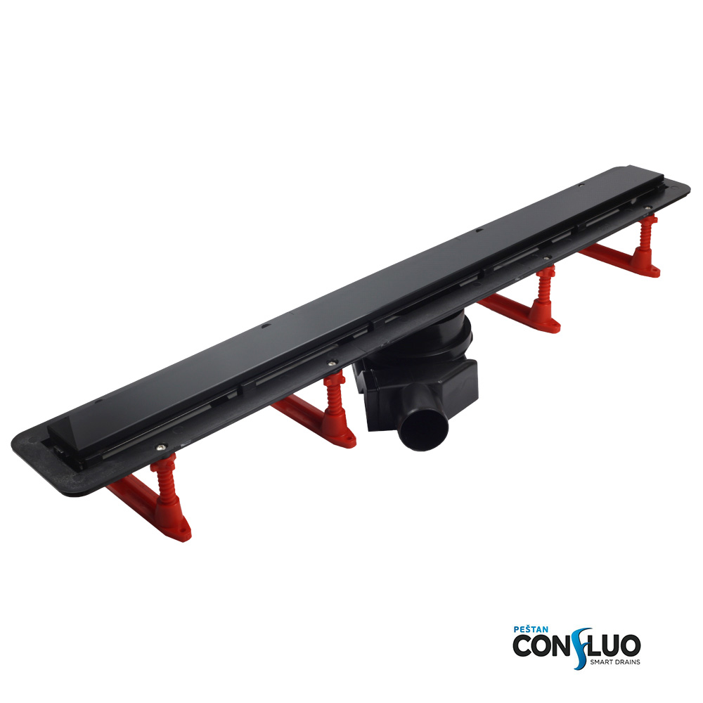 Confluo frameless black glass product