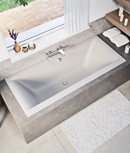 Petra lux slim matt fehér egyenes kád