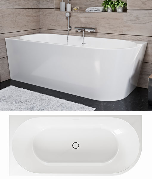 AVIORA-L fényes fehér szabadonálló kád (3 méret)