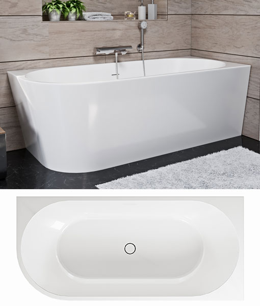 AVIORA-R fényes fehér szabadonálló kád (3 méret)